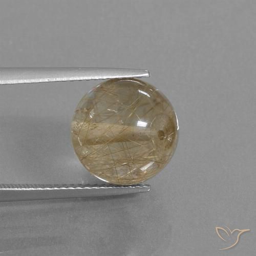 10.50ct Natural Castanho Dourado Muito Claro Quartzo Rutilo, Esfera / Bola, Transparente