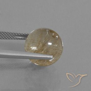 Quartzo Rutilo Castanho Dourado Muito Claro Natural 10.50ct, Esfera / Bola, Transparente