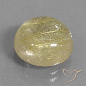 Quartzo Rutilo Amarelo Dijon muito claro Natural 8.60ct, Redondo, Transparente