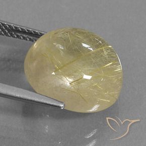 Quartzo Rutilo Amarelo Dijon muito claro Natural 8.60ct, Redondo, Transparente