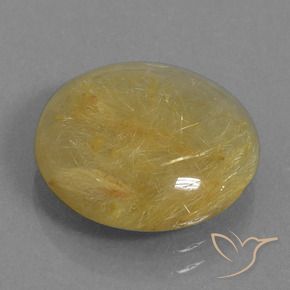 Quartzo Rutilo Castanho Dourado Muito Claro Natural 8.58ct, Redondo, Translúcido