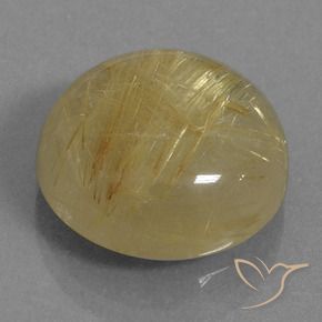 Quartzo Rutilo Castanho Dourado Muito Claro Natural 12.19ct, Redondo, Transparente
