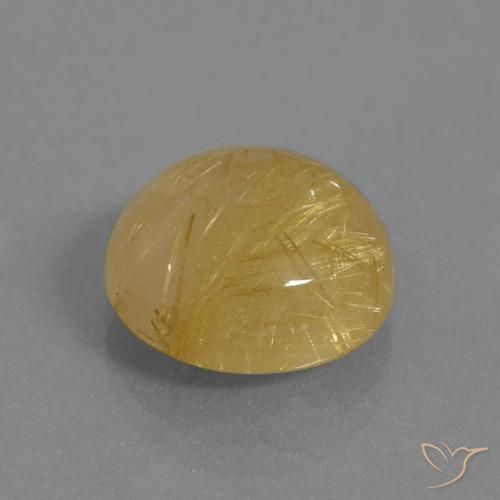 Quartzo Rutilo ouro médio Natural 7.98ct, Redondo, Transparente