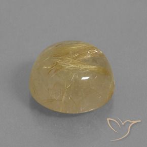 Quartzo Rutilo ouro médio Natural 9.61ct, Redondo, Transparente