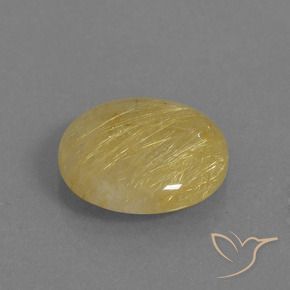 Quartzo Rutilo Amarelo dourado Natural 5.28ct, Redondo, Translúcido