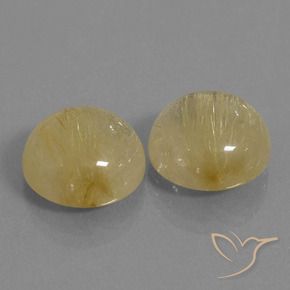 Pedras preciosas de Quartzo Rutilo ouro médio natural de 16.70 ct, Redondo, Transparente