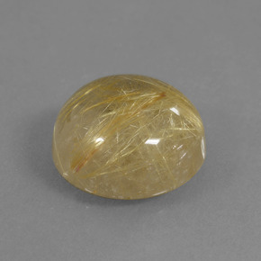 Quartzo rutilado dourado natural 13,56ct, corte redondo, translúcido