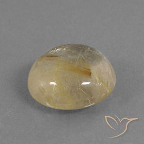 Quartzo Rutilo Amarelo dourado Natural 8.76ct, Redondo, Transparente