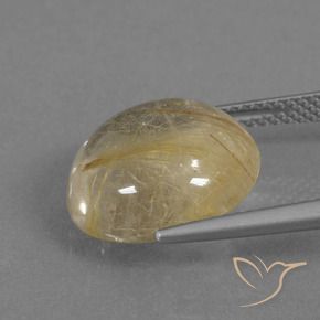 Quartzo Rutilo Amarelo dourado Natural 8.76ct, Redondo, Transparente