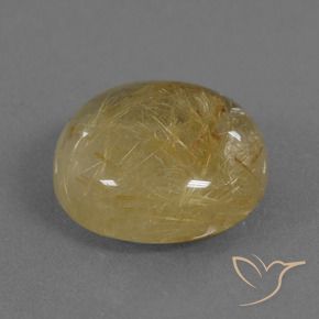 Quartzo Rutilo ouro médio Natural 12.46ct, Redondo, Translúcido
