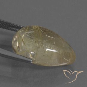 Quartzo Rutilo Luz amarela Natural 12.09ct, Formato de pêra, Transparente