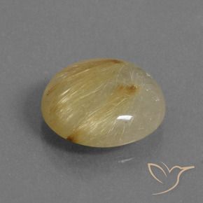 Quartzo Rutilo amarelo médio Natural 7.53ct, Redondo, Transparente