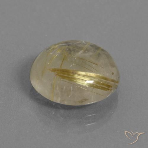 Quartzo Rutilo Castanho Dourado Muito Claro Natural 8.00ct, Redondo, Transparente