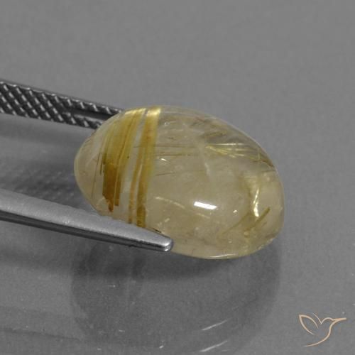Quartzo Rutilo Castanho Dourado Muito Claro Natural 8.00ct, Redondo, Transparente