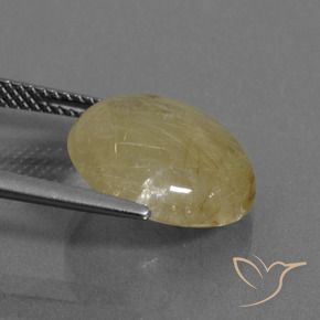Quartzo Rutilo Castanho Dourado Muito Claro Natural 7.33ct, Redondo, Transparente