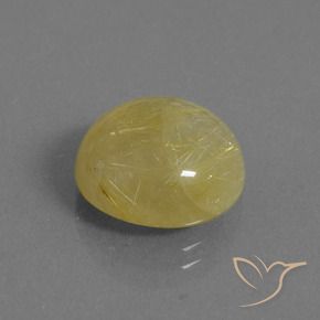 Quartzo Rutilo amarelo quente Natural 8.01ct, Redondo, Translúcido