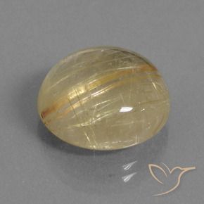 Quartzo Rutilo Castanho Dourado Muito Claro Natural 14.48ct, Redondo, Transparente