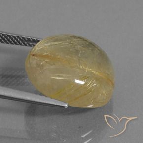 Quartzo Rutilo Castanho Dourado Muito Claro Natural 14.48ct, Redondo, Transparente