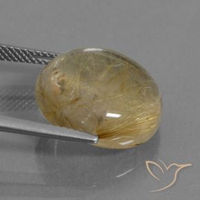 Quartzo Rutilo Castanho Dourado Muito Claro Natural 13.08ct, Redondo, Transparente
