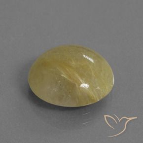Quartzo Rutilo ouro médio Natural 5.98ct, Redondo, Translúcido