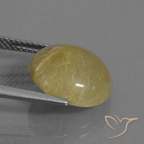 Quartzo Rutilo ouro médio Natural 5.98ct, Redondo, Translúcido
