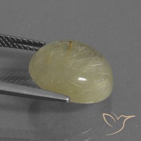 Quartzo Rutilo Luz amarela Natural 7.54ct, Redondo, Transparente