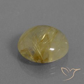 Quartzo Rutilo Amarelo Terroso Natural 6.29ct, Redondo, Transparente