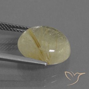 Quartzo Rutilo Luz amarela Natural 6.74ct, Redondo, Transparente