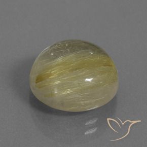 Quartzo Rutilo Amarelo Terroso Natural 8.61ct, Redondo, Transparente