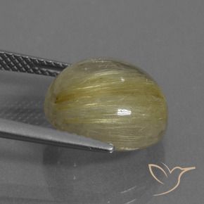 Quartzo Rutilo Amarelo Terroso Natural 8.61ct, Redondo, Transparente