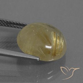 Quartzo Rutilo Amarelo Terroso Natural 7.33ct, Redondo, Transparente