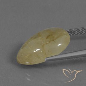 Quartzo Rutilo Amarelo Toscana Natural 9.75ct, Formato de pêra, Translúcido