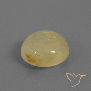 Quartzo Rutilo Amarelo claro Natural 9.40ct, Redondo, Transparente