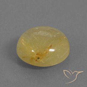 Quartzo Rutilo Amarelo Terroso Natural 9.37ct, Redondo, Transparente
