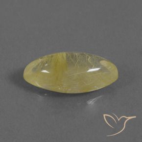 Quartzo Rutilo Amarelo Terroso Claro Natural 5.01ct, Marquesa, Transparente
