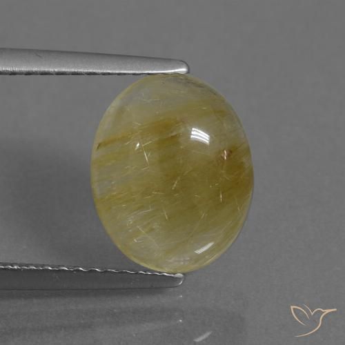 3.22ct Natural Abelha Amarela Quartzo Rutilo, oval, Transparente