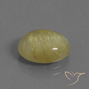 Quartzo Rutilo Abelha Amarela Natural 3.22ct, oval, Transparente