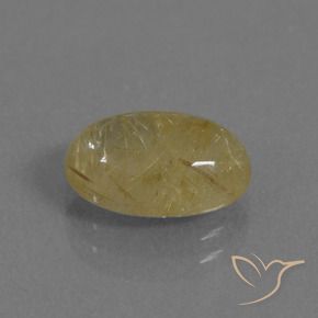 Quartzo Rutilo amarelo quente Natural 2.88ct, oval, Transparente