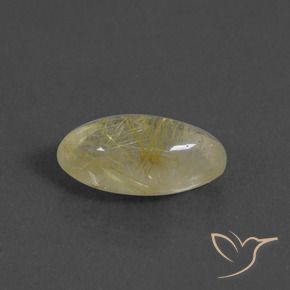 Quartzo Rutilo Amarelo claro Natural 3.97ct, Marquesa, Transparente