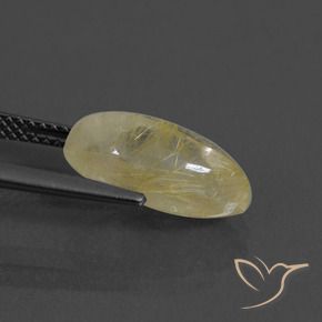 Quartzo Rutilo Amarelo claro Natural 3.97ct, Marquesa, Transparente