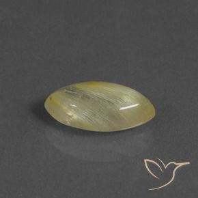 Quartzo Rutilo amarelo quente Natural 3.00ct, Marquesa, Transparente