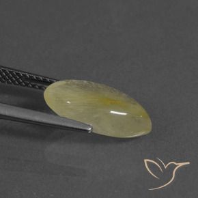 Quartzo Rutilo amarelo quente Natural 3.00ct, Marquesa, Transparente