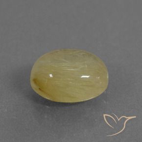 Quartzo Rutilo Amarelo Dijon claro Natural 2.92ct, oval, Transparente
