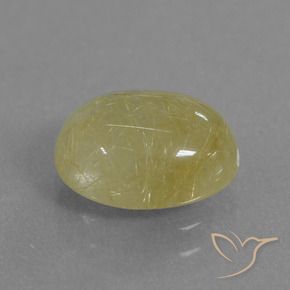Quartzo Rutilo Banana Amarela Natural 2.72ct, oval, Translúcido