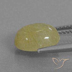Quartzo Rutilo Banana Amarela Natural 2.72ct, oval, Translúcido