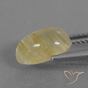 Quartzo Rutilo Amarelo Terroso Natural 2.81ct, Formato de pêra, Transparente