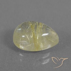 Quartzo Rutilo Luz amarela Natural 2.76ct, Formato de pêra, Transparente