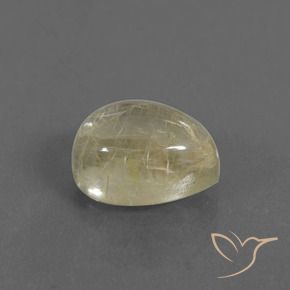 Quartzo Rutilo Luz amarela Natural 2.94ct, Formato de pêra, Transparente