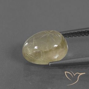 Quartzo Rutilo Luz amarela Natural 2.94ct, Formato de pêra, Transparente