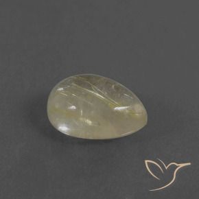 Quartzo Rutilo Luz amarela Natural 2.58ct, Formato de pêra, Transparente